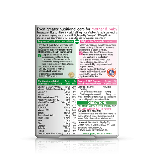 VITABIOTICS PREGNACARE PLUS OMEGA-3